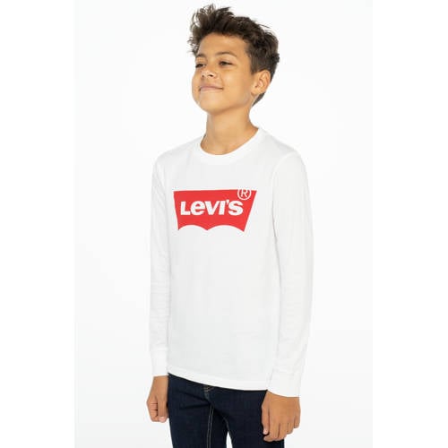Levi's Kids longsleeve Batwing met logo wit afbeelding