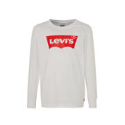 thumbnail: Witte jongens Levi's Kids longsleeve Batwing van katoen met lange mouwen en ronde hals