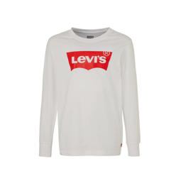 Levi's Kids - T-shirt Manches Longues En Coton Bio Pour Bébé Garçon - Col Et Poignets à Revers - Logo Levi's Sur La Poitrine - Confortable Et Doux
