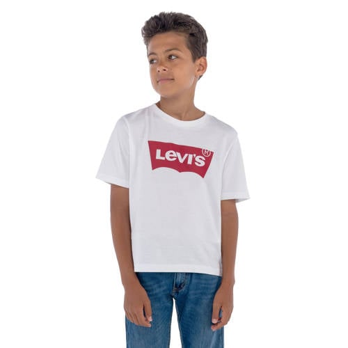 Levi's Kids T-shirt Batwing met logo wit afbeelding