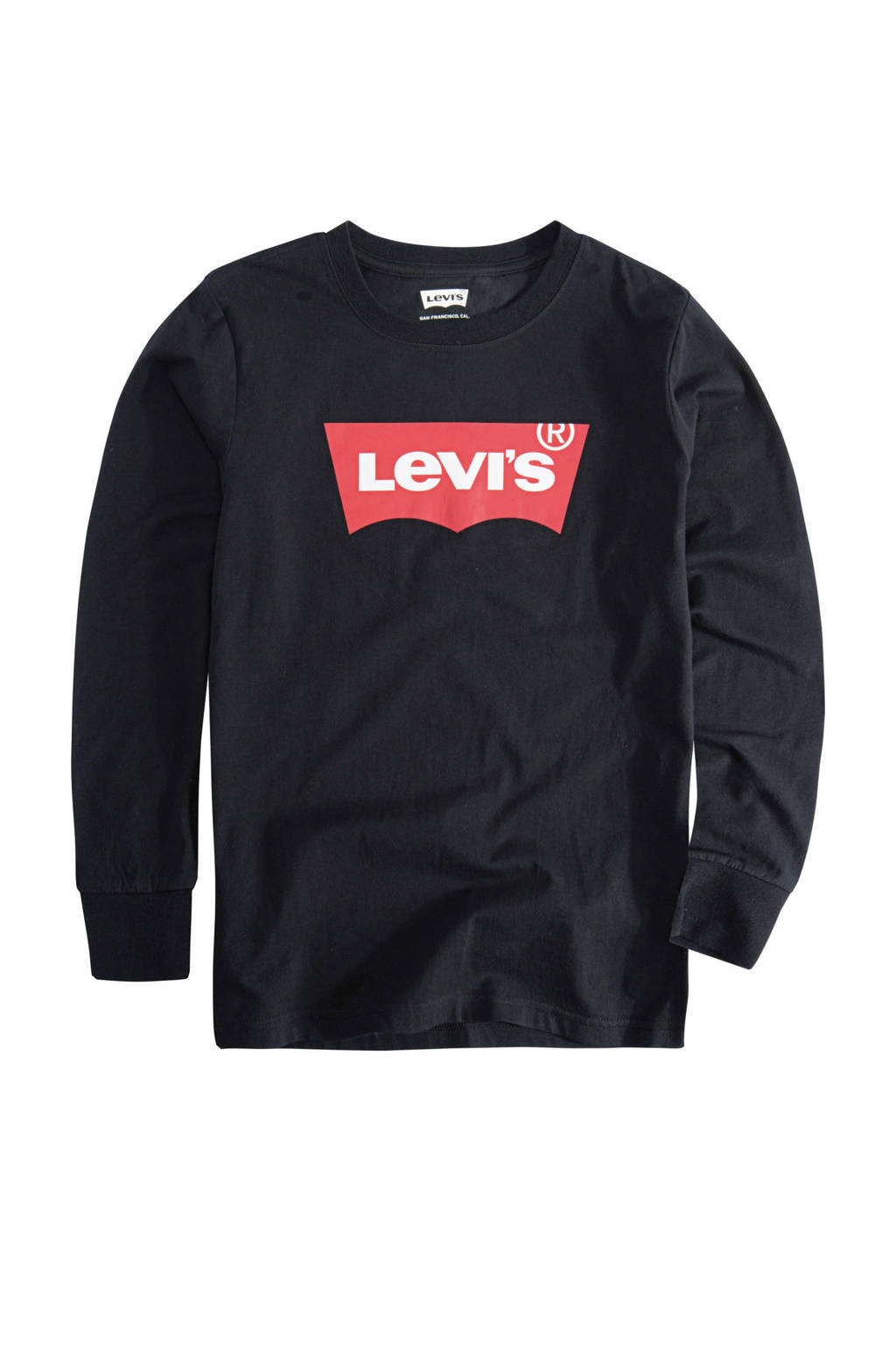 Levi's Kids longsleeve Batwing met logo zwart