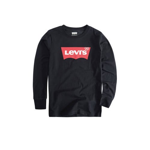 Levi's Kids longsleeve Batwing met logo zwart afbeelding