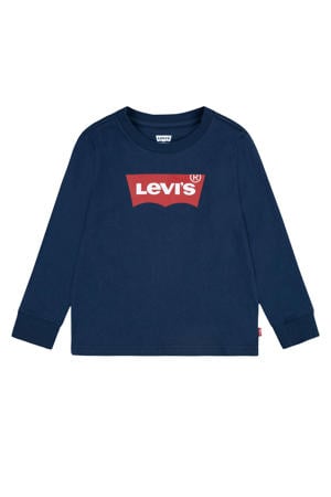 baby longsleeve Batwing met logo donkerblauw