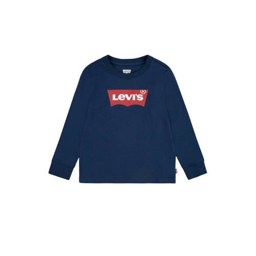 Levi's Kids baby longsleeve Batwing met logo donkerblauw afbeelding