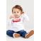Levi's Kids baby longsleeve Batwing met logo wit