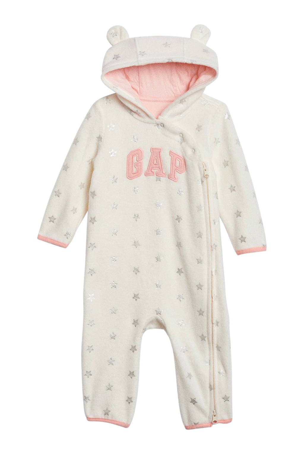 GAP baby fleece boxpak met sterren en 3D applicatie ecru, Ecru