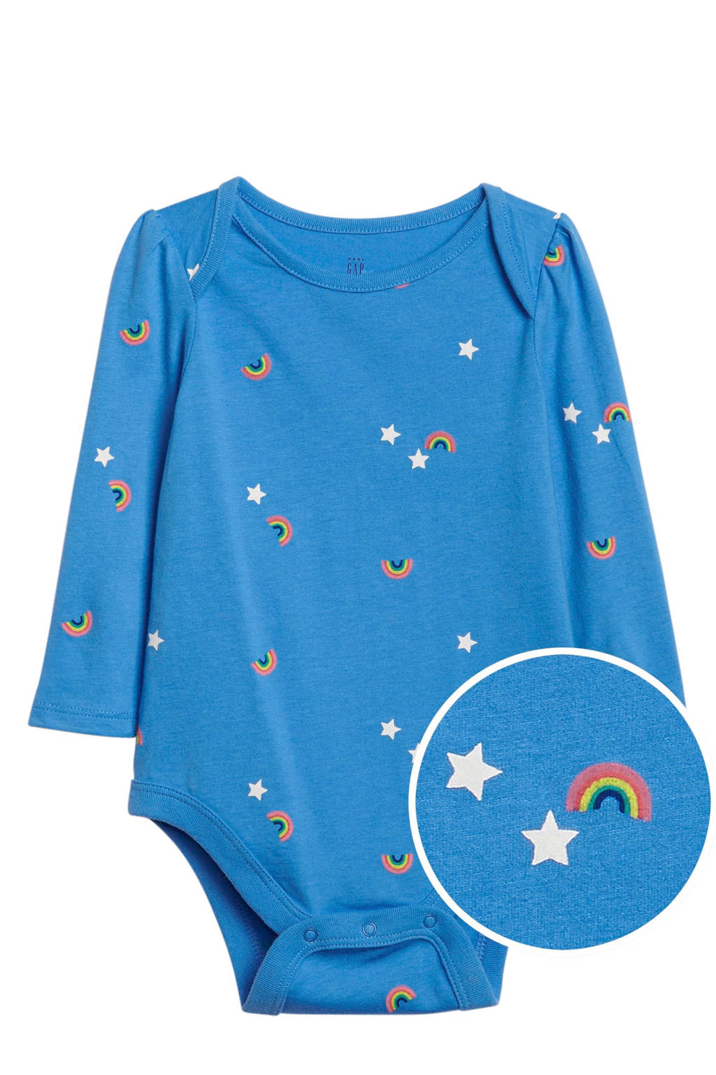 GAP baby romper met all over print blauw, Blauw