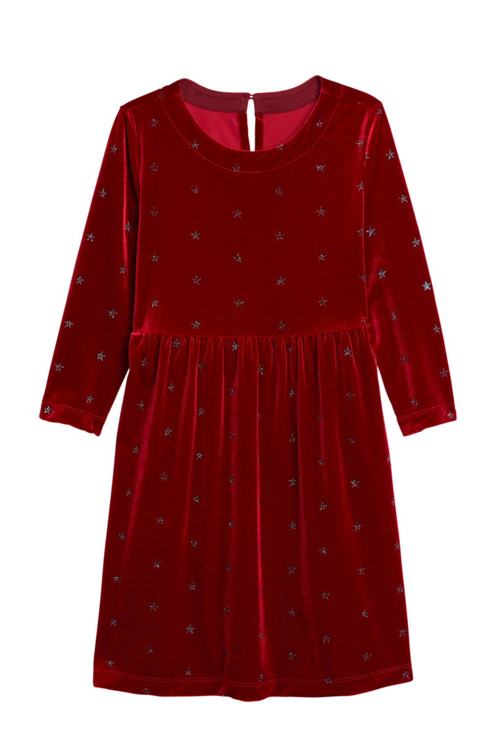 Onwijs GAP fluwelen jurk met all over print en glitters warm rood | wehkamp WW-14