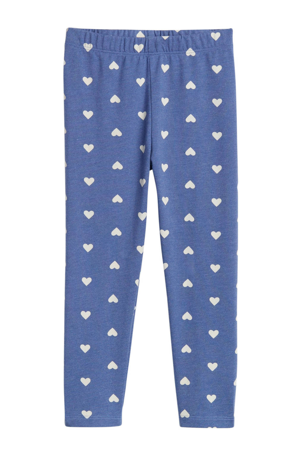 GAP legging met hartjes blauw/wit, Blauw/wit