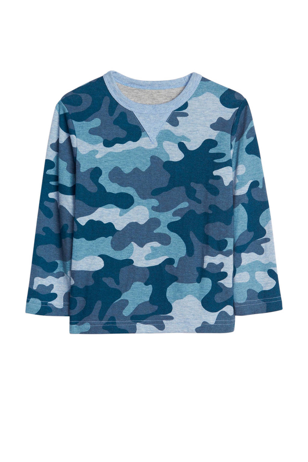 GAP longsleeve met camouflageprint blauw, Blauw