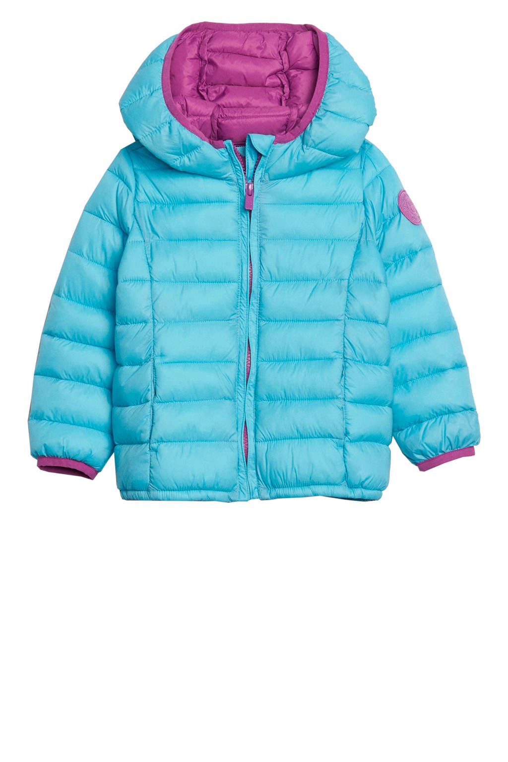 GAP winterjas met contrastbies lichtblauw, Lichtblauw