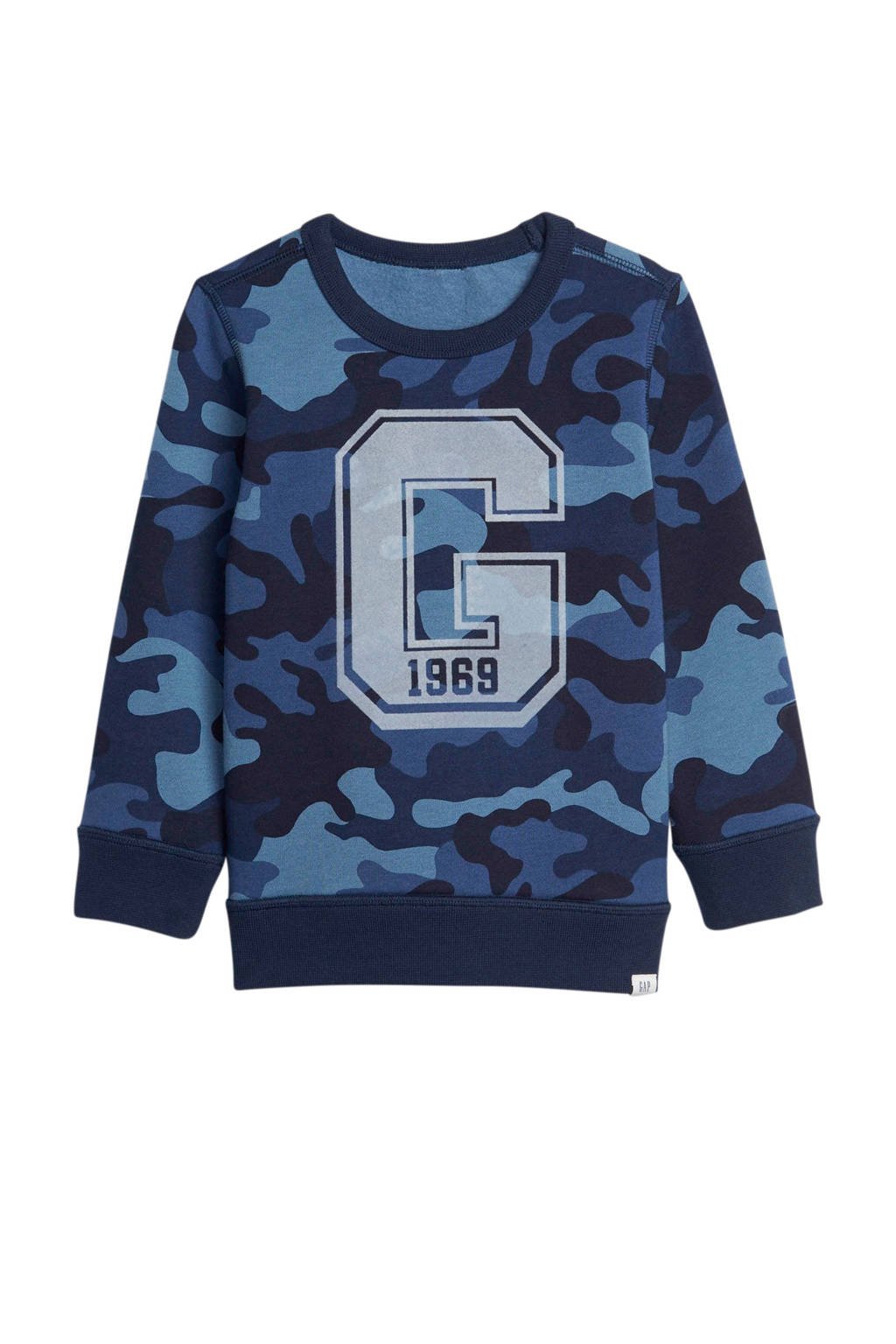 GAP sweater met camouflageprint blauw, Blauw