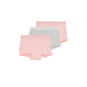 short - set van 3 roze/grijs