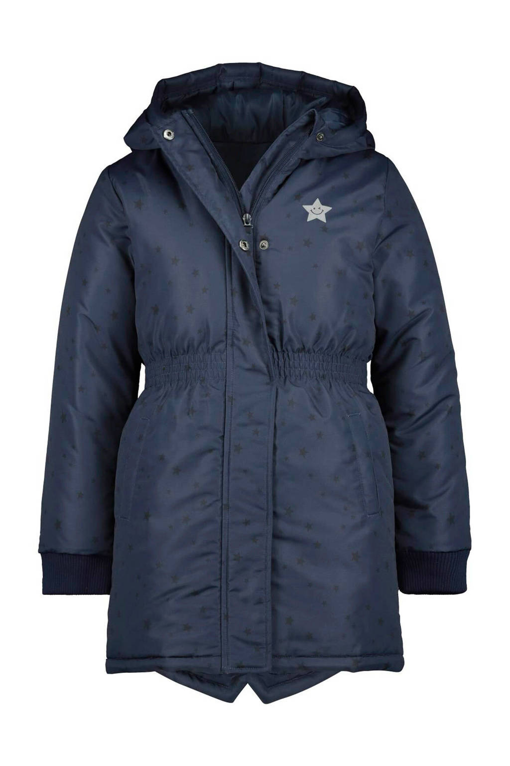 HEMA winterjas met sterren donkerblauw, Donkerblauw