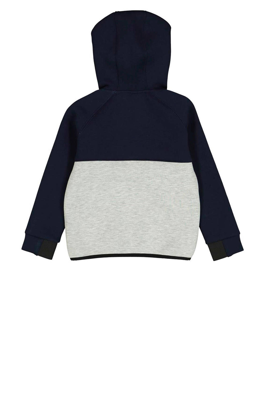 HEMA vest Ralf met all over print donkerblauw/grijs wehkamp