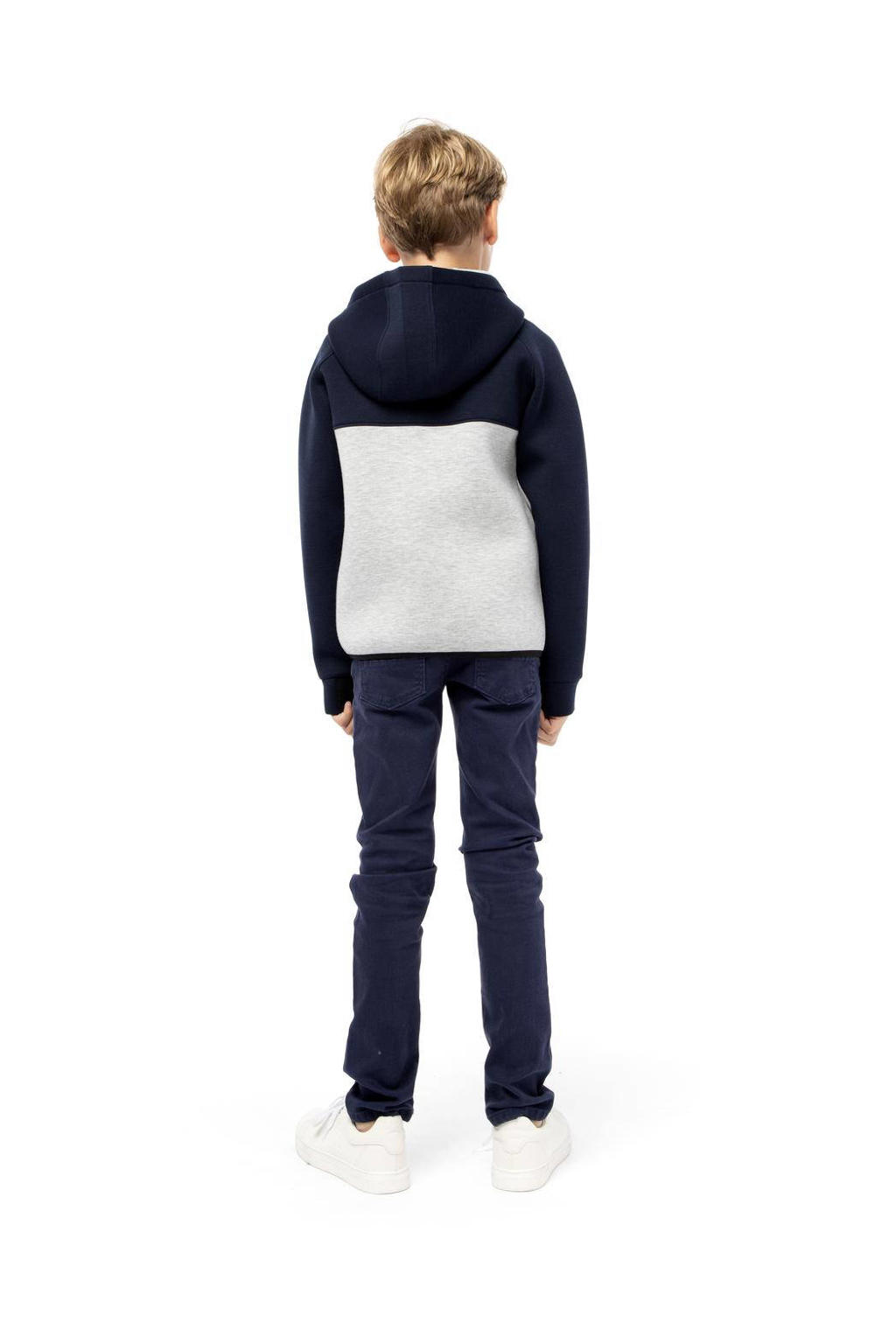 HEMA vest Ralf met all over print donkerblauw/grijs wehkamp