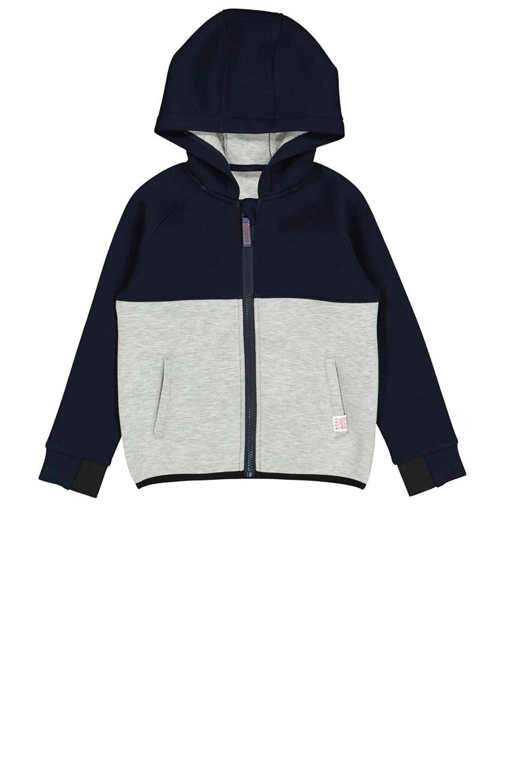 HEMA vest Ralf met all over print donkerblauw/grijs wehkamp