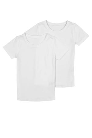 basic T-shirt - set van 2 wit