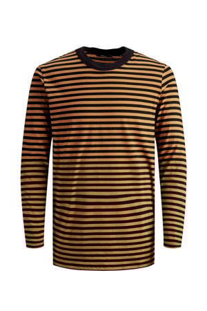 gestreept T-shirt oker/zwart