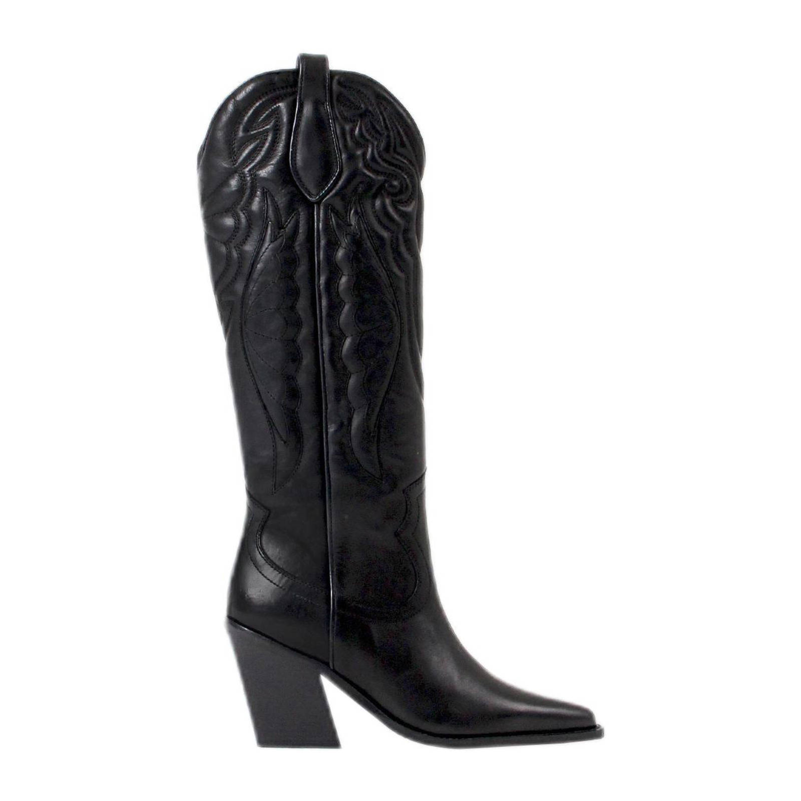 BRONX New-Kole leren cowboylaarzen zwart | wehkamp