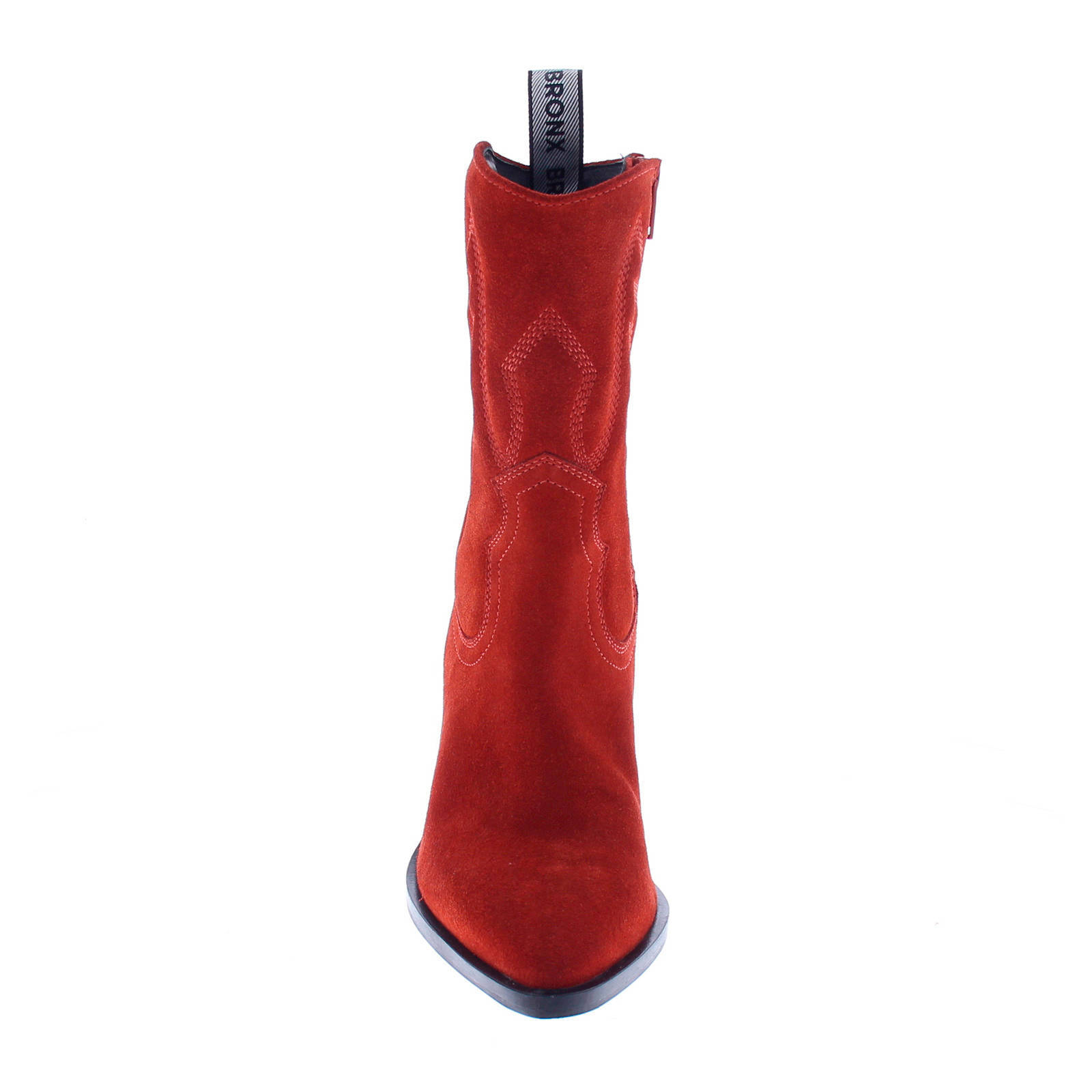 BRONX New-Americana Suede Rust enkellaarzen rood | wehkamp