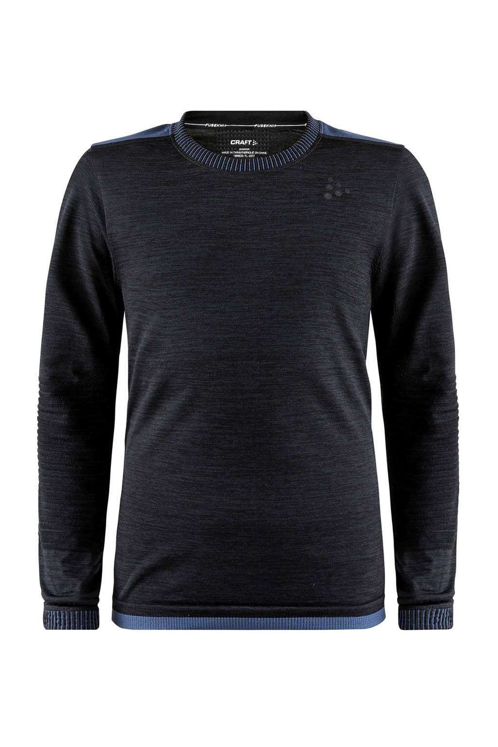 Craft sportsweater zwart, Zwart melange