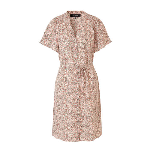 anytime blousejurk met millefleur bloemenprint ecru anytime blousejurk met millefleur bloemenprint ecru