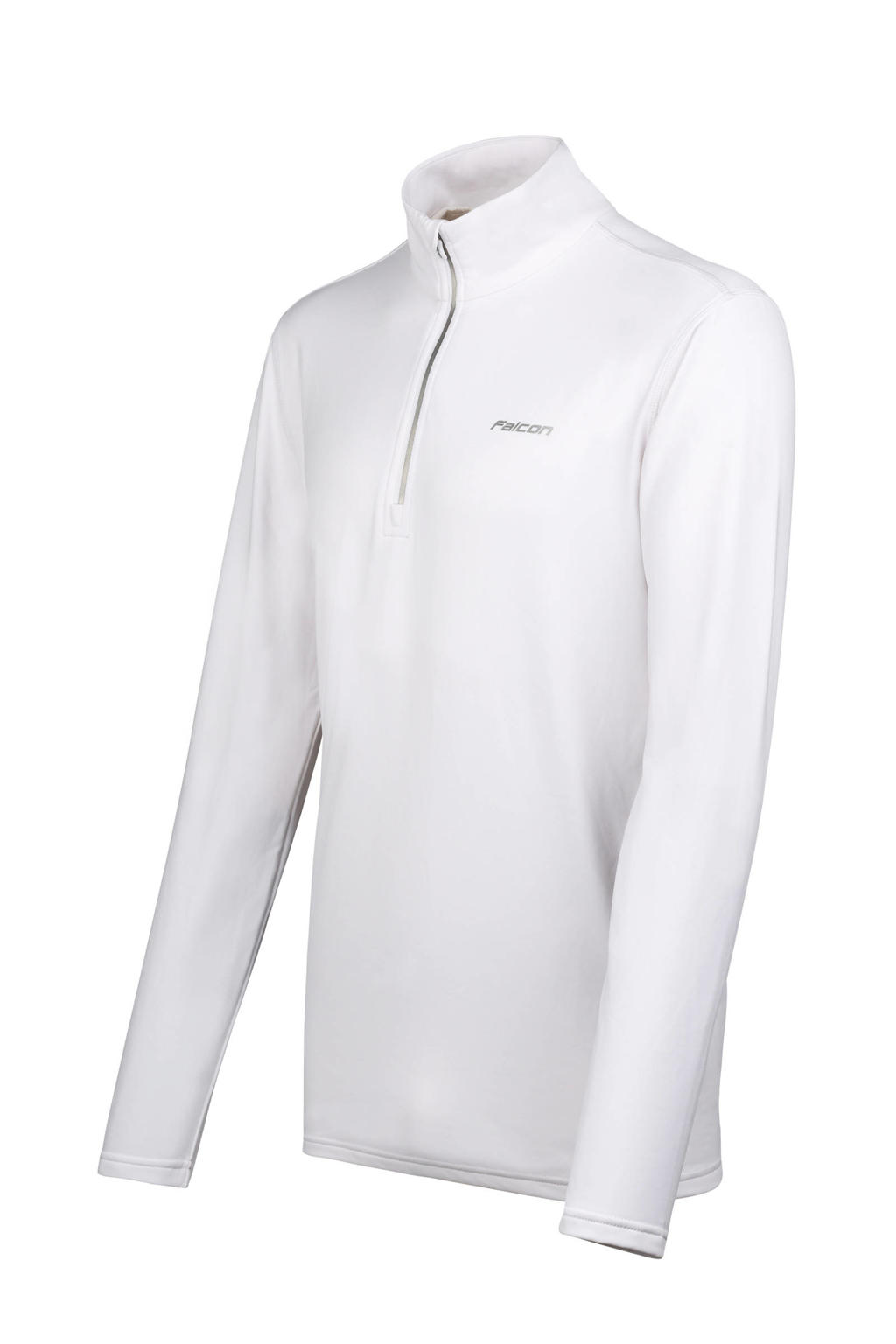 Wit en rode heren Falcon skipully Haller van polyester met effen, lange mouwen en opstaande kraag
