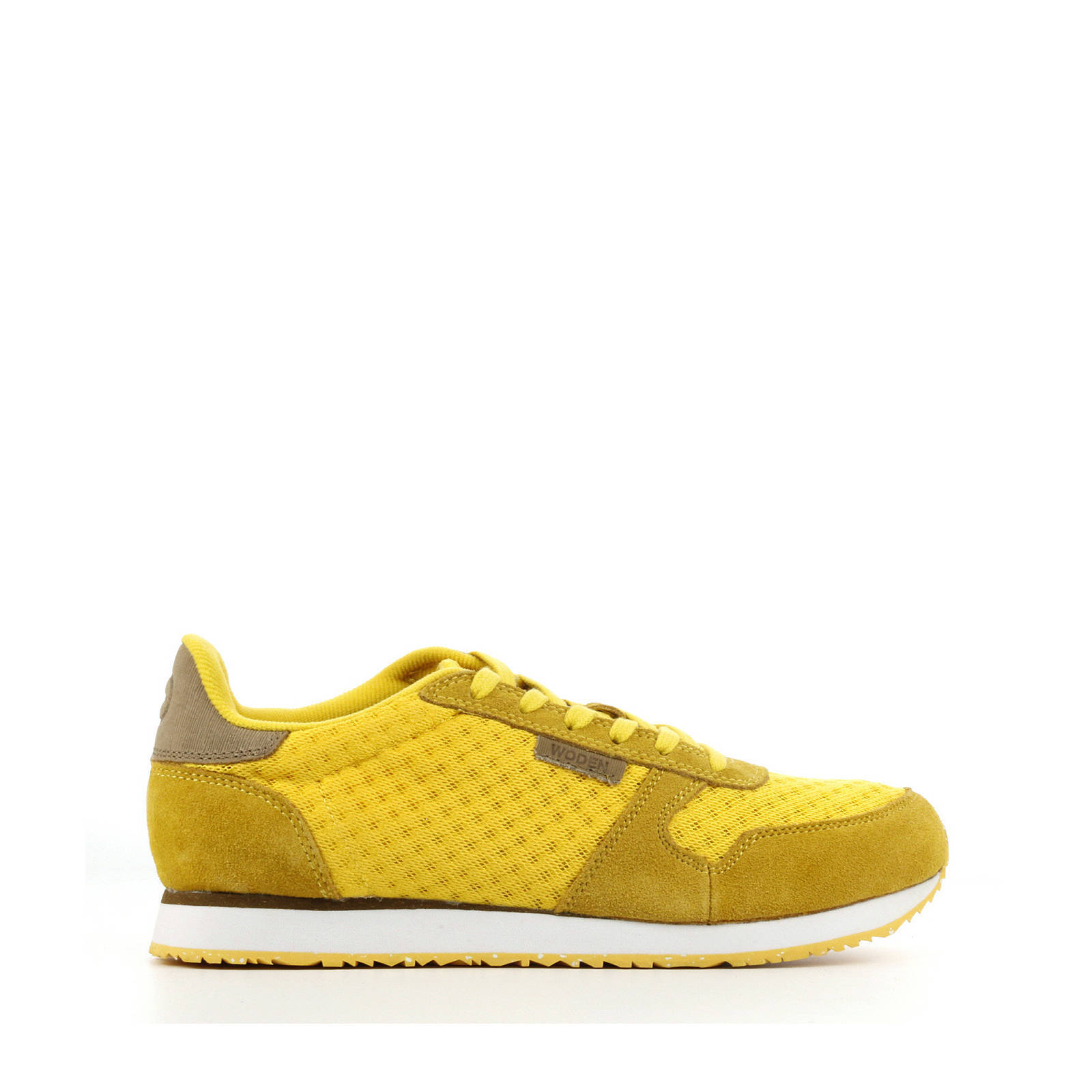 Woden Ydun suède sneakers geel | wehkamp