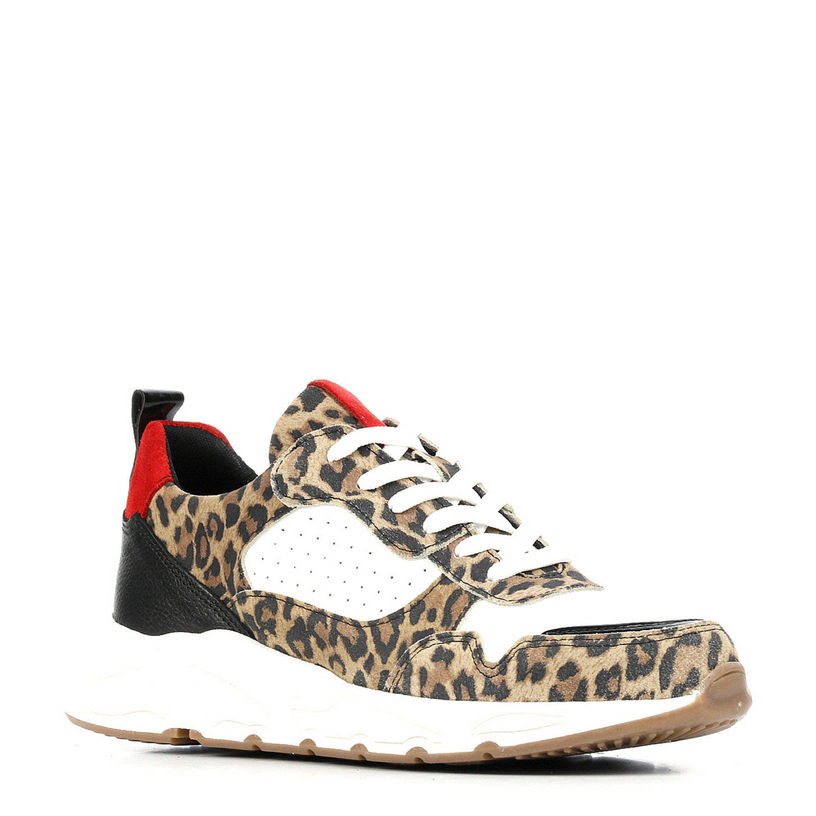 Lina Locchi Fairbanks leren sneakers panterprint wit | wehkamp