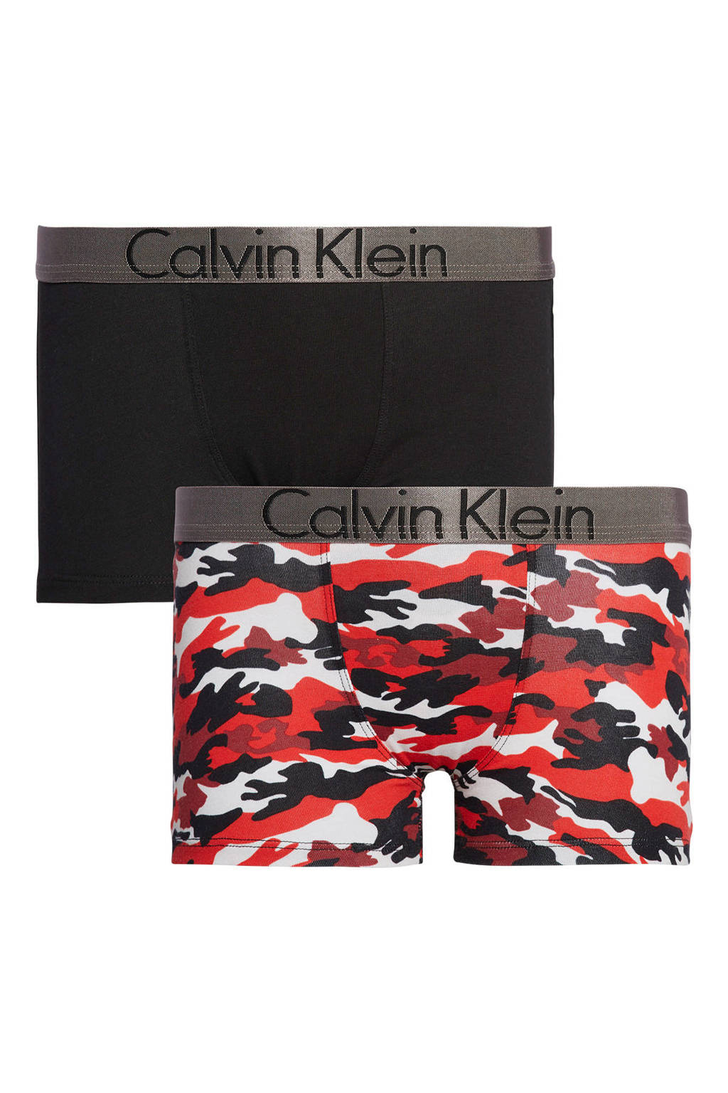 CALVIN KLEIN UNDERWEAR boxershorts zwart/rood/wit - set van 2, Zwart/wit/rood