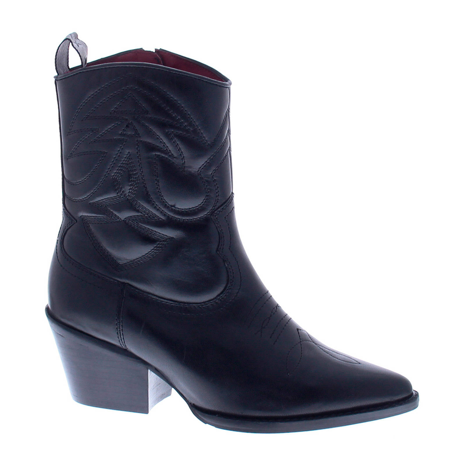 Zwarte Lage Cowboy laars Black 47209-B-01 Bronx - Damesschoenen.nl