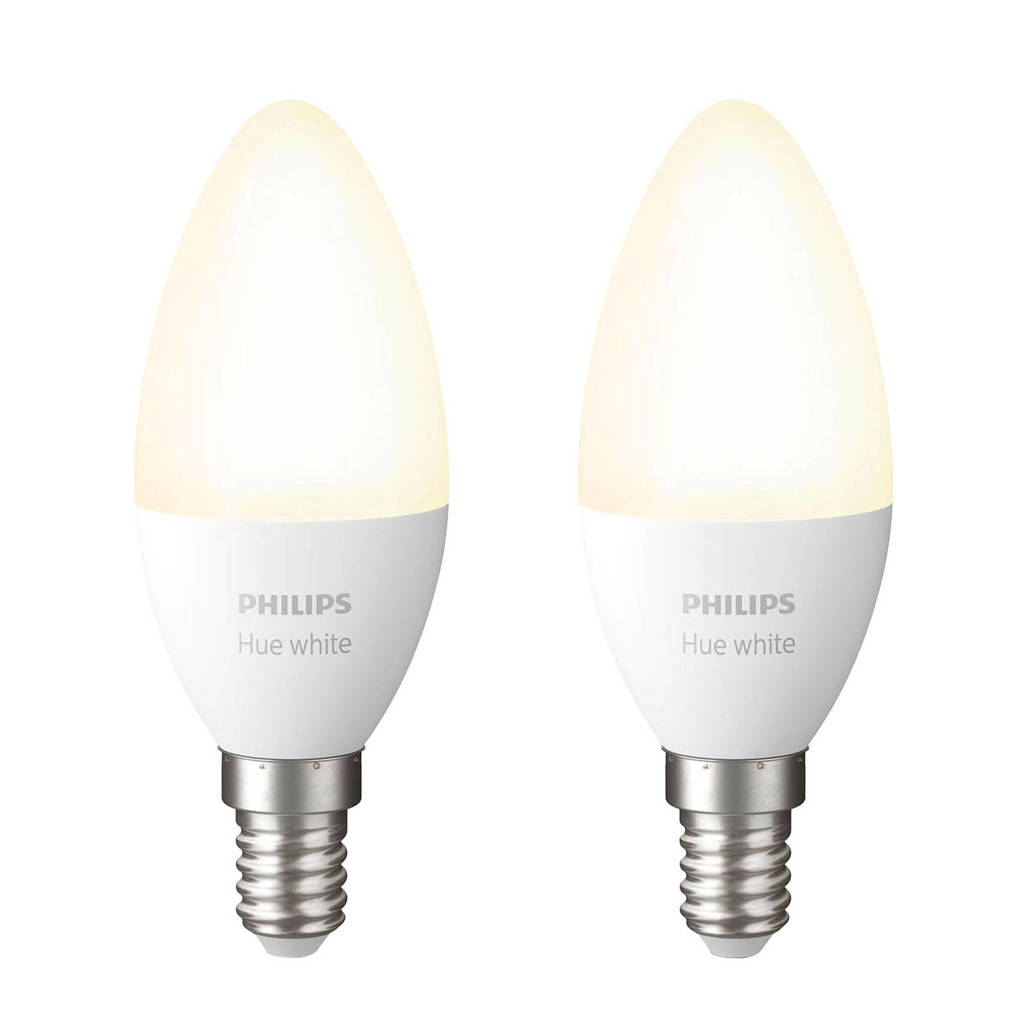 Philips Hue LED lamp kaarslamp E14 duopack