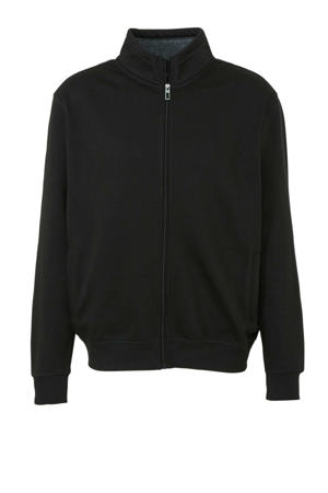Canda sweatvest met fleece zwart