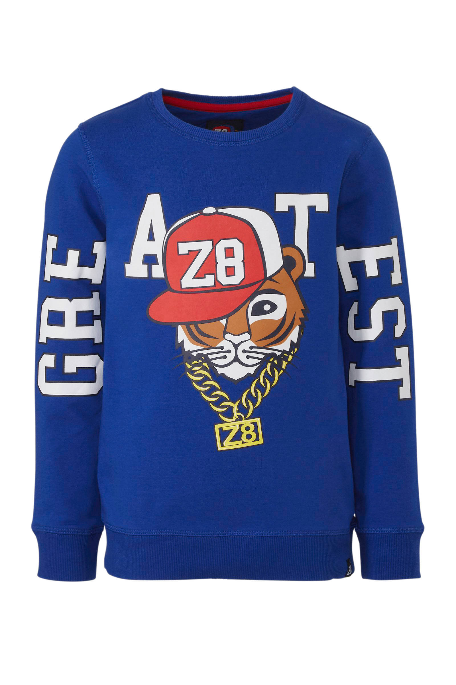 Z8 longsleeve Joshua met printopdruk blauw | wehkamp Z8 longsleeve met printopdruk donkerblauw | wehkamp