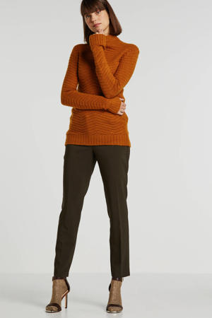 straight fit broek Zophia groen