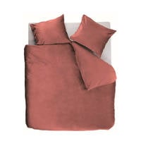 Beddinghouse Velours dekbedovertrek lits-jumeaux (dekbedovertrek 240x220 cm), Lits-jumeaux (240 cm breed), donker roze