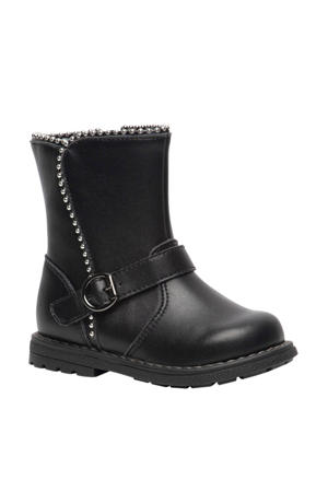 leren enkelboots zwart