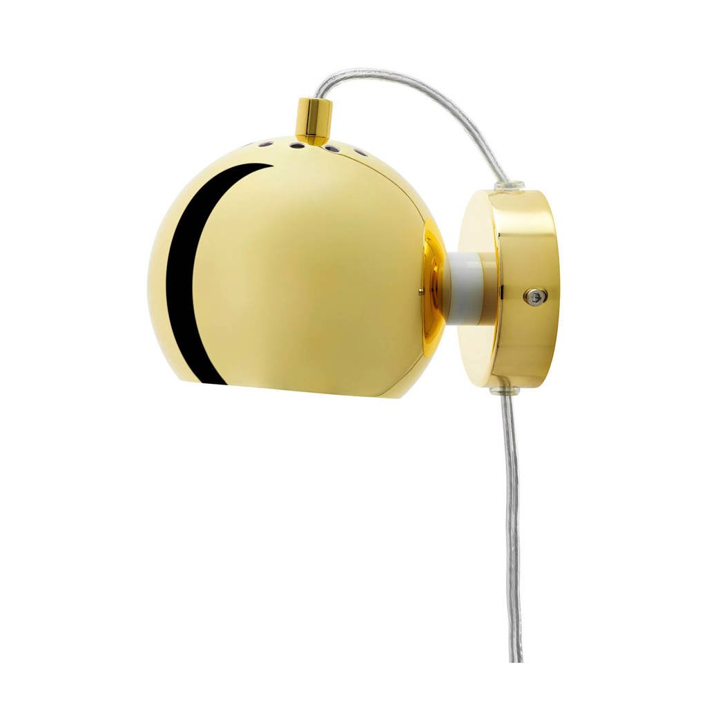 Frandsen Ball magnet wandlamp, Licht glossy goud