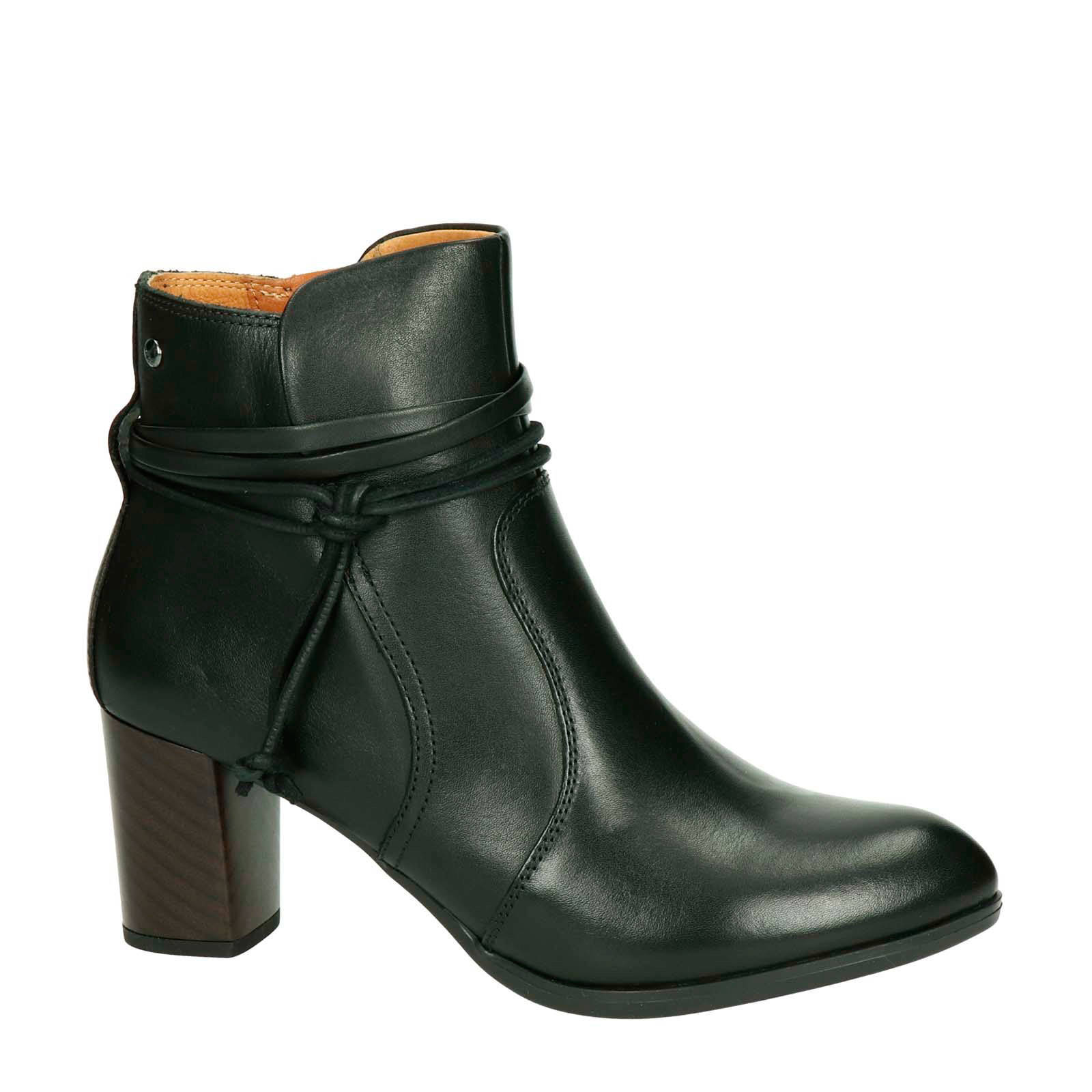 Pikolinos Viena leren enkellaarzen zwart | wehkamp