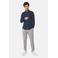 WE Fashion slim fit overhemd met stretch donkerblauw
