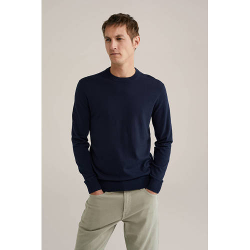 WE Fashion trui van katoenmix royal navy afbeelding