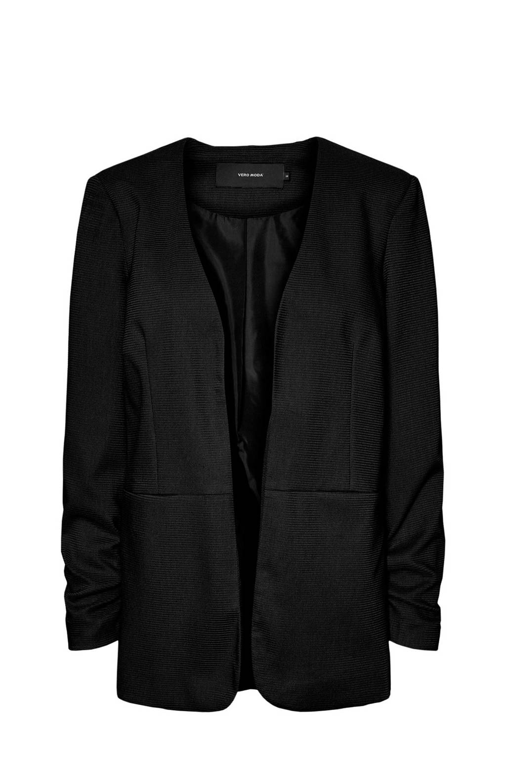 VERO MODA blazer met textuur zwart, Zwart