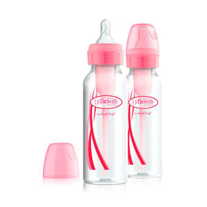 Options+ babyfles 250ml duo roze