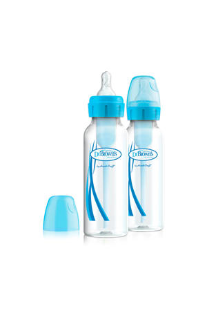 Options+ babyfles 250ml duo blauw