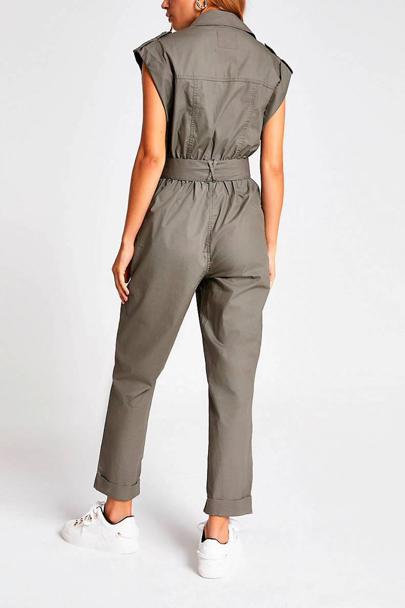 River Island jumpsuit kaki wehkamp