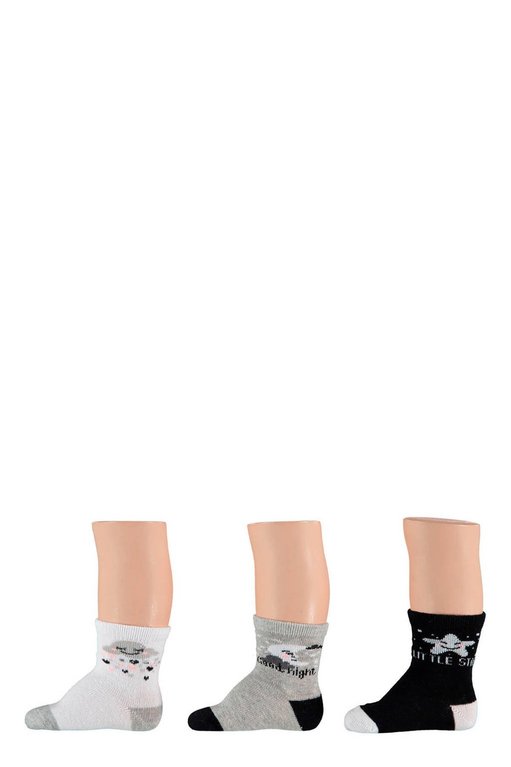Apollo Baby sokken 3-pak, MULTI BLACK