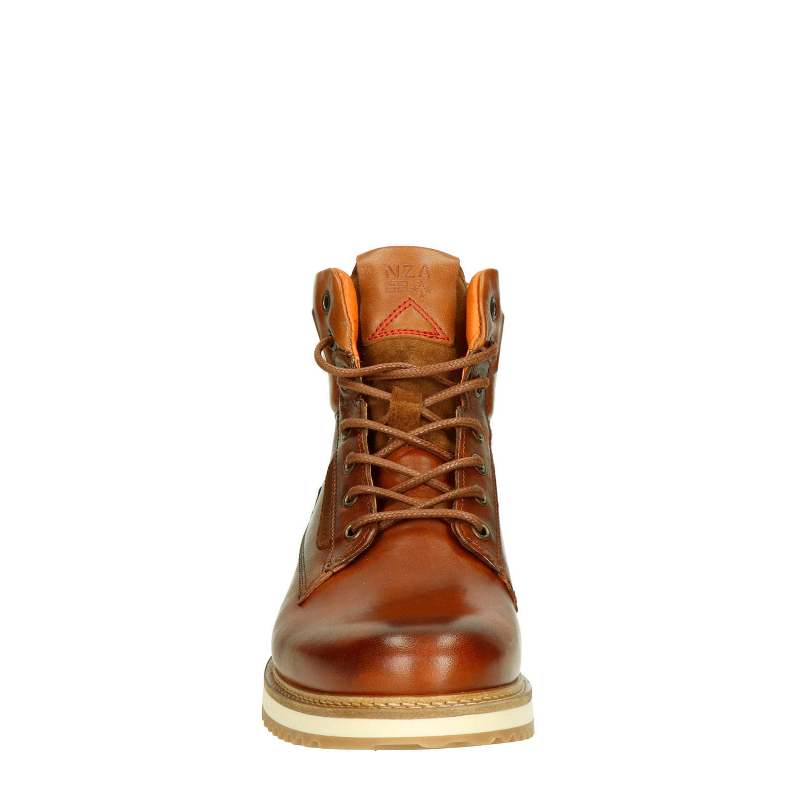 New Zealand Auckland leren veterboots cognac | wehkamp
