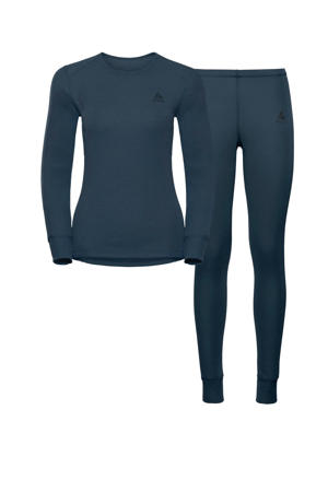 thermoshirt en broek donkerblauw