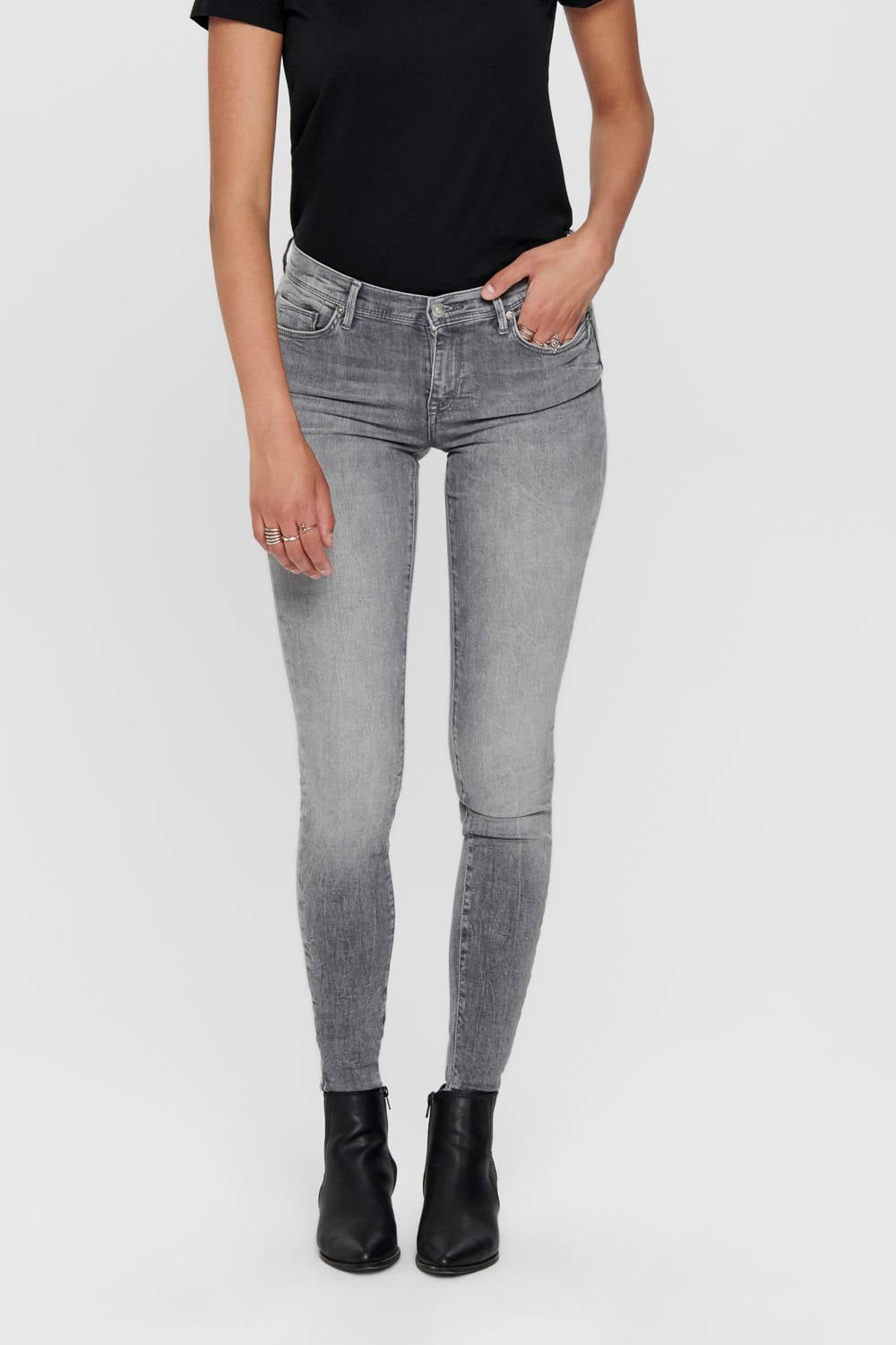 ONLY skinny jeans ONLSHAPE grey denim | wehkamp